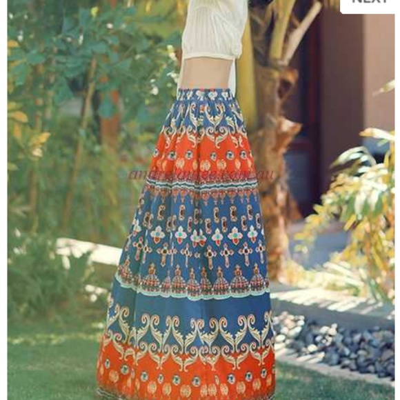 Since Then Bohemian Maxi Skirt- NWT - Picture 2 of 10